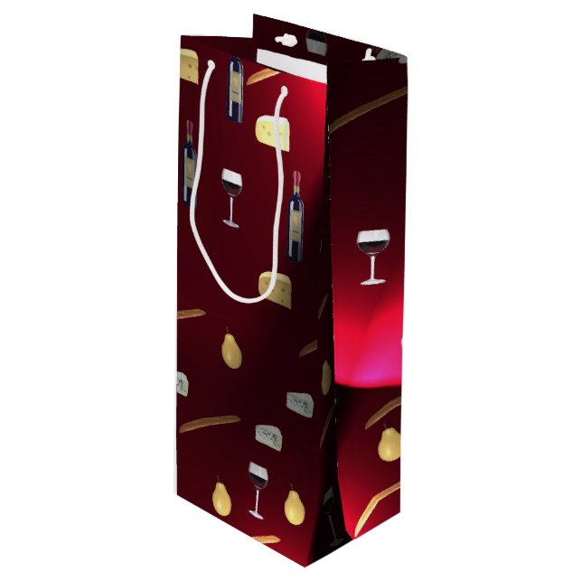 Foods Delight Cranberry Lights Geschenktüte Für Weinflaschen (Vorderseite Schrägansicht)