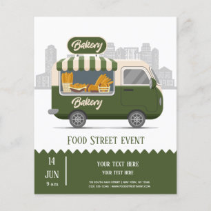 Foodtruck- Street-Bäckerei Flyer