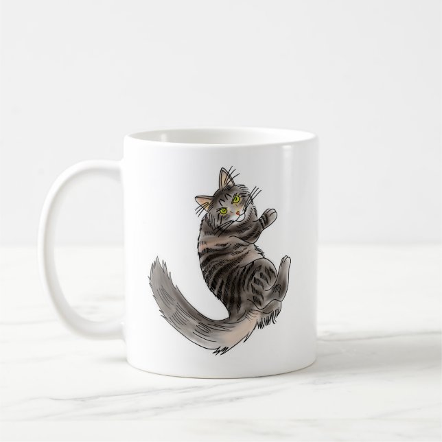 FooFooCat: Riesiger Maine-Waschbär Kaffeetasse (Links)
