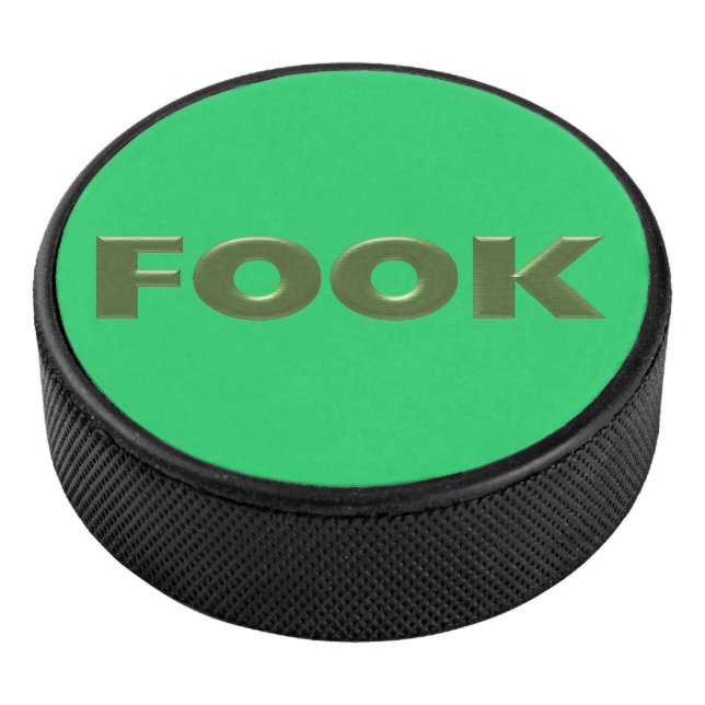 Fook green hockey puck (3/4)
