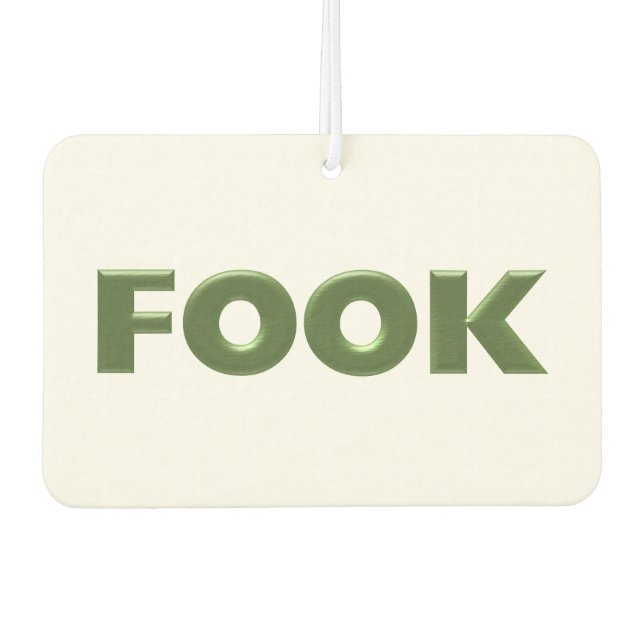 Fook Green White Car Lufterfrischer (Vorderseite)