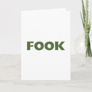 Fook White Grußkarte Karte