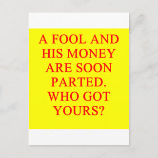 FOOL und sein Geld Postkarte