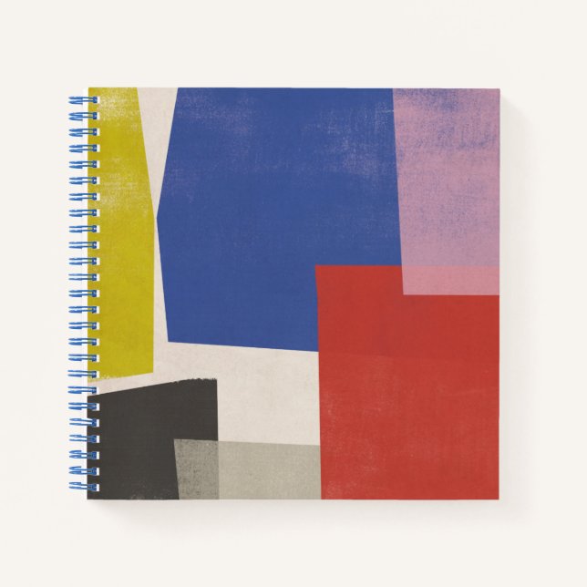 Foolscap - Moderne Farbblöcke Notizbuch (Vorderseite)