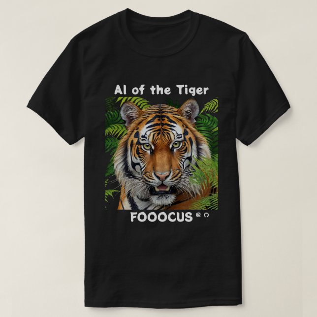 Fooocus - KI des Tigers v2 T-Shirt (Design vorne)