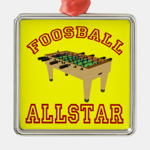 Foosball All-Star- Silbernes Ornament
