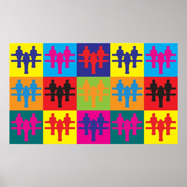 Foosball Pop Art Poster (Vorne)