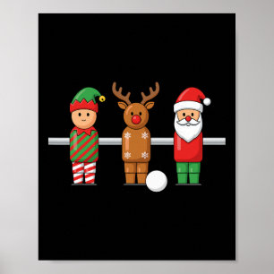Foosll Weihnachtself Rentier Santa Trio Tisch Foo Poster