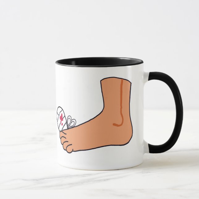 Foot-2 gebrochene Zehe Tasse (Rechts)