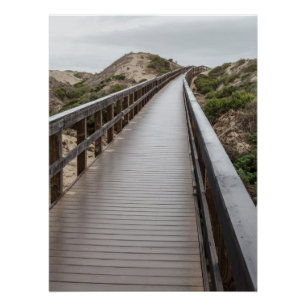 Foot Bridge at Oso Flaco Staat Park Poster