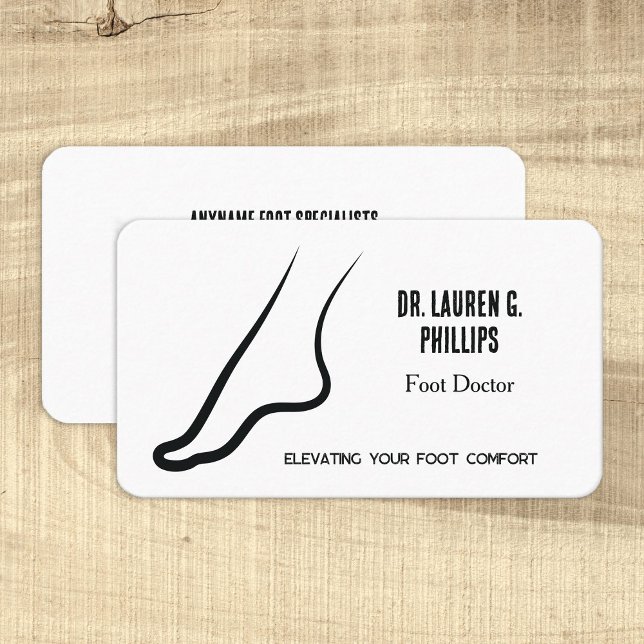 👣 Foot Care ganz einfach Visitenkarte (Foot Care Business Card)