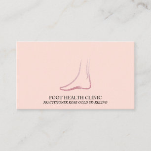 Foot Care Podiatrie Ärztin Pink Beige Visitenkarte