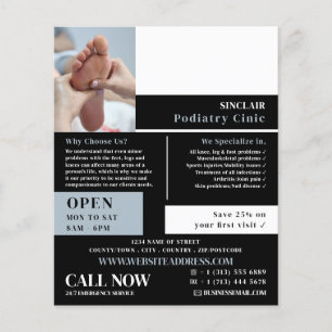 Foot Care Portrait, Podiatrie-Klinik, Podiatriker Flyer