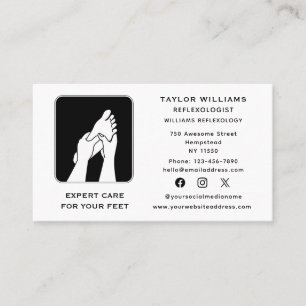 Foot Doctor Reflexology Reflexologin Social Media Visitenkarte