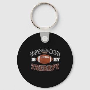 Foot Flag Ball ist meine Therapie Lustiger Flag Fo Schlüsselanhänger