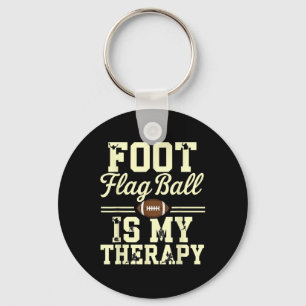 Foot Flag Ball Ist Meine Therapie Lustiges Flag Fo Schlüsselanhänger