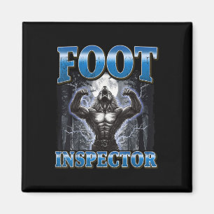 Foot Inspector Funny Werewolf Meme Magnet