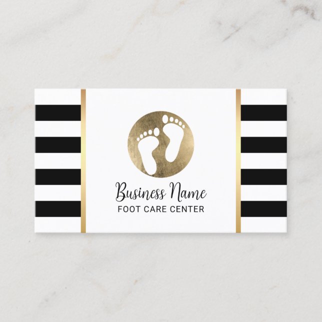 Foot Massage Podiatrist Practitioner Moderner Well Visitenkarte (Vorderseite)