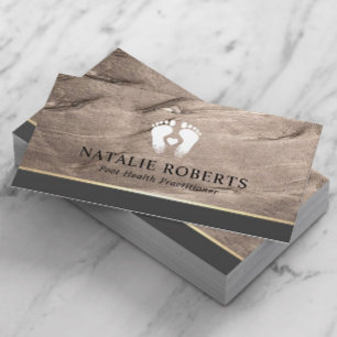 Foot Massage Therapist Modern Bronze Podiatrist Visitenkarte