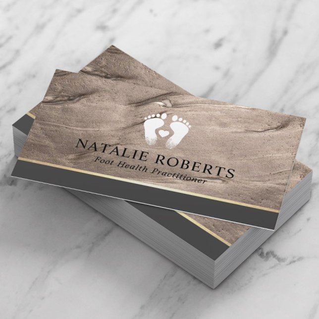 Foot Massage Therapist Modern Bronze Podiatrist Visitenkarte (Von Creator hochgeladen)