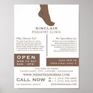 Foot Portrait, Podiatrie-Klinik, Podiatrist Poster