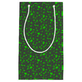 Foot prints, 01b.green DGrey BG Kleine Geschenktüte