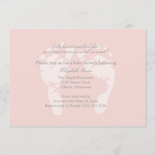 Foot Prints Einladung oder Ankündigung