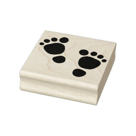 Foot Prints Rubber Briefmarke Gummistempel