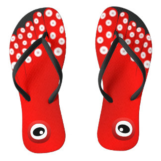 Foot Shaped Octopus Flip Flops