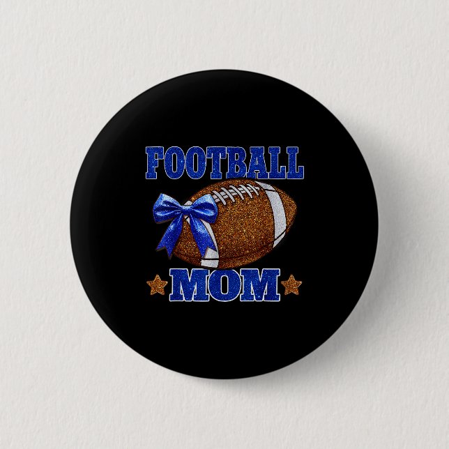 Footbal Mom Football Mama Game Day Football Season Button (Vorderseite)