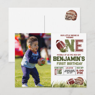 Football 1. Jahr Down Geburtstag Postkarte