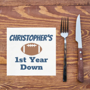 Football 1st Birthday Serviette