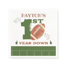 Football 1st Year Down Football BIrthday Party