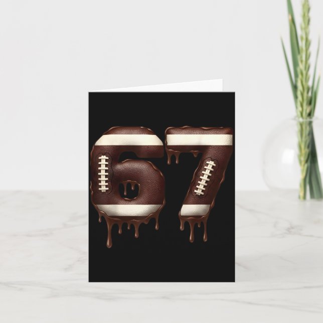 Football 67 Funny Six Seven 6 7 Meme  Karte (Vorderseite)
