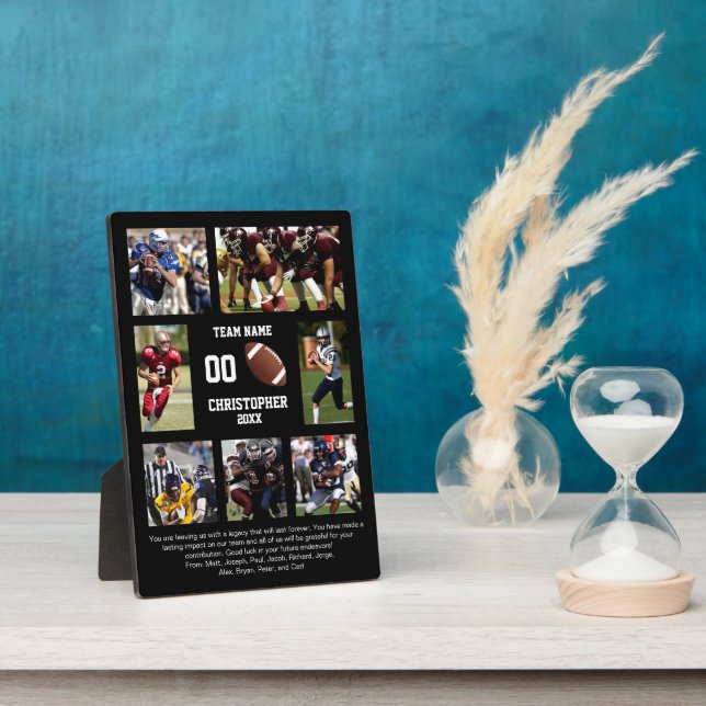 Football 7 photo collage team name fotoplatte (Seite)