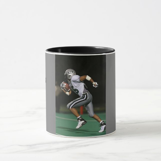 FOOTBALL "aber Kaffee erste Tasse" schwarz/grau Ta Tasse (Zentrum)
