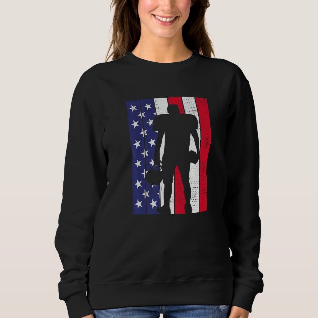 Football American Flag USA Sweatshirt (Vorderseite)