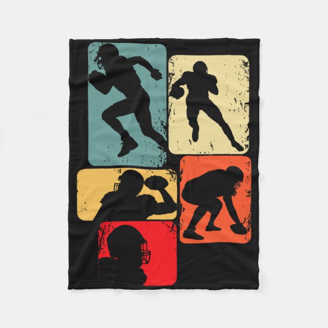 Football American Football Kids Boys Männer 1 Fleecedecke (Vorderseite)