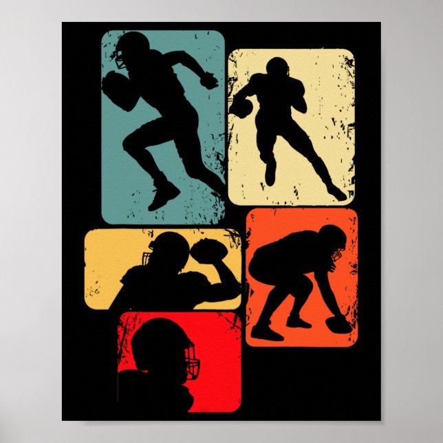 Football American Football Kids Boys Männer 1 Poster (Vorne)