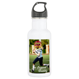 Football American Player - with YOUR Foto & Text- Edelstahlflasche