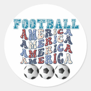 FOOTBALL AMERIKA RUNDER AUFKLEBER