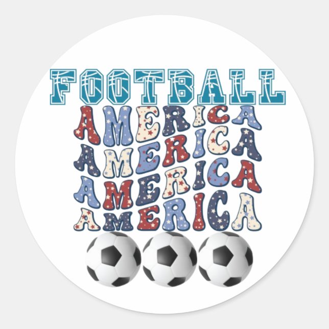 FOOTBALL AMERIKA RUNDER AUFKLEBER (Vorderseite)