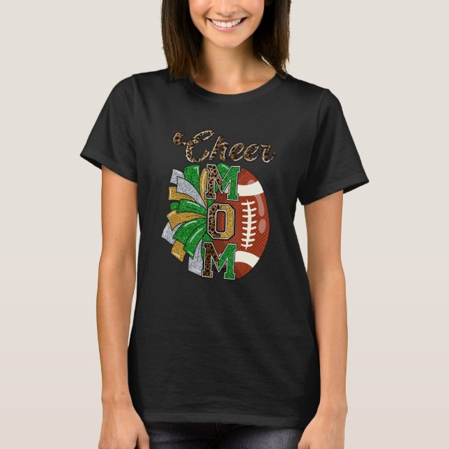 Football And Cheer Mom Game Day Vibes Cheerleading T-Shirt (Vorderseite)