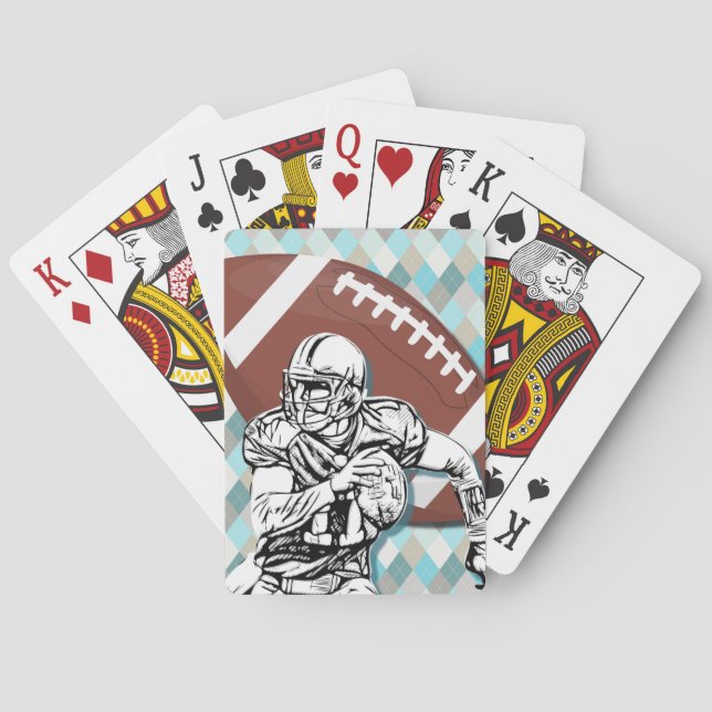 Football and Player Art Playing Cards Spielkarten (Rückseite)