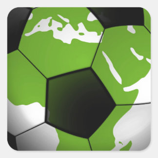 Football around the World Quadratischer Aufkleber