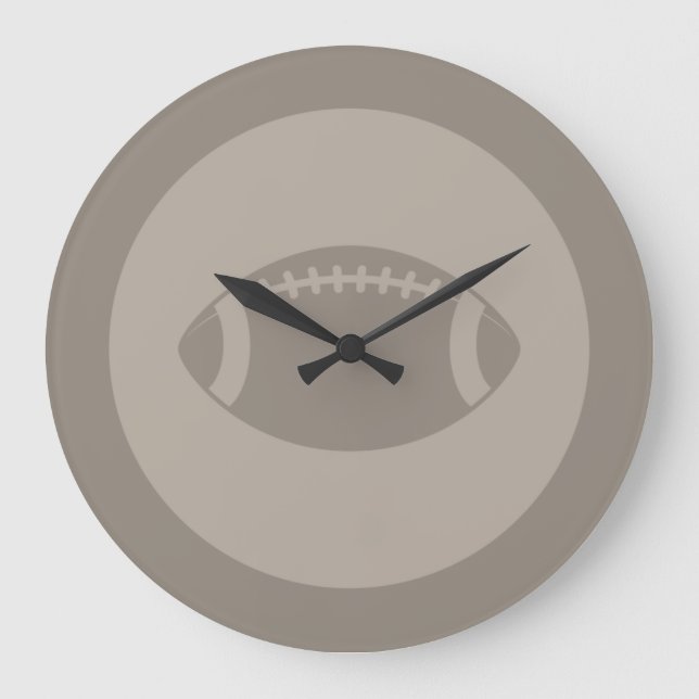 Football Art CUSTOM FARBE Große Wanduhr (Vorderseite)