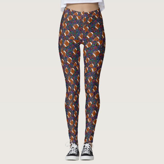 Football Art Design Leggings (Vorderseite)