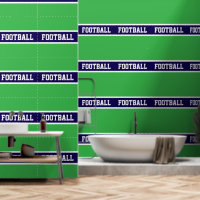 FOOTBALL Athletic Green Navy Blaue weiße Streifen