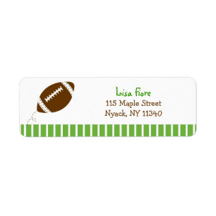 Football Baby Boy Address Labels