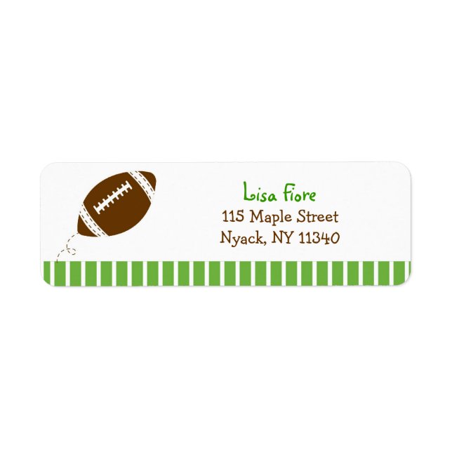 Football Baby Boy Address Labels (Vorne)